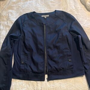 Athleta Navy Blue Bomber Moto Jacket